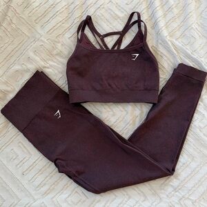 Gymshark Maroon Activewear Set